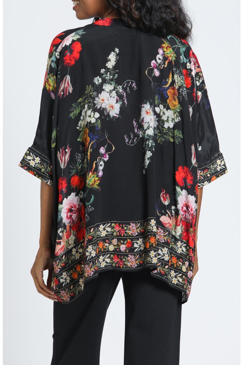 Front Button Kimono Top, Alternate, color, CARBON/CRIMSON MULTI