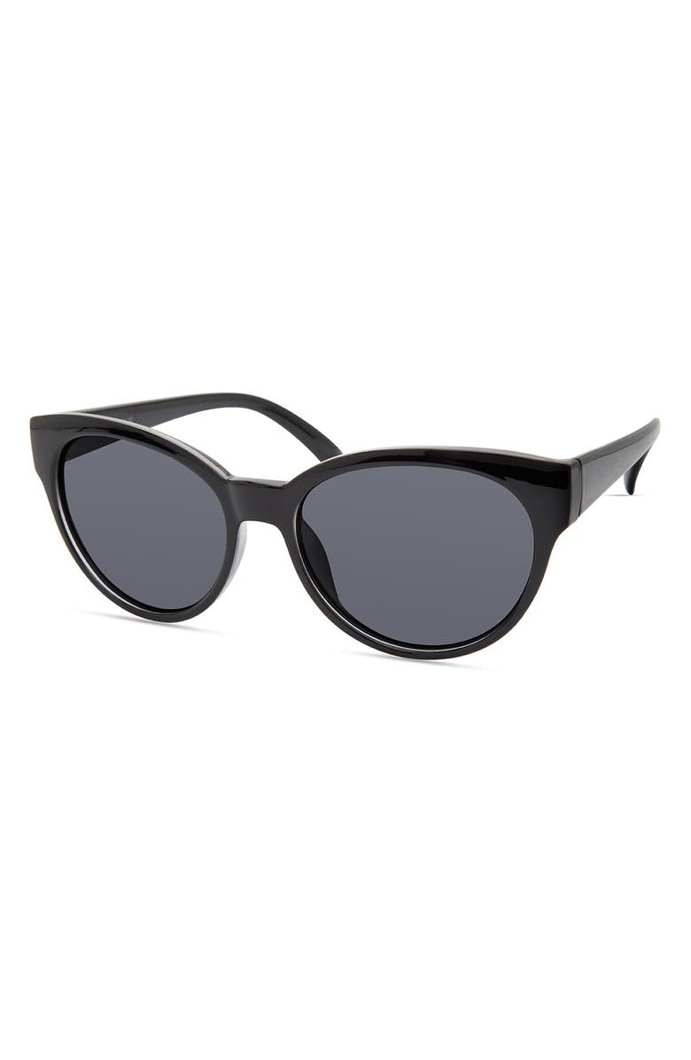 Rachel Zoe Keira 56mm Cat Eye Sunglasses, Alternate, color, Black