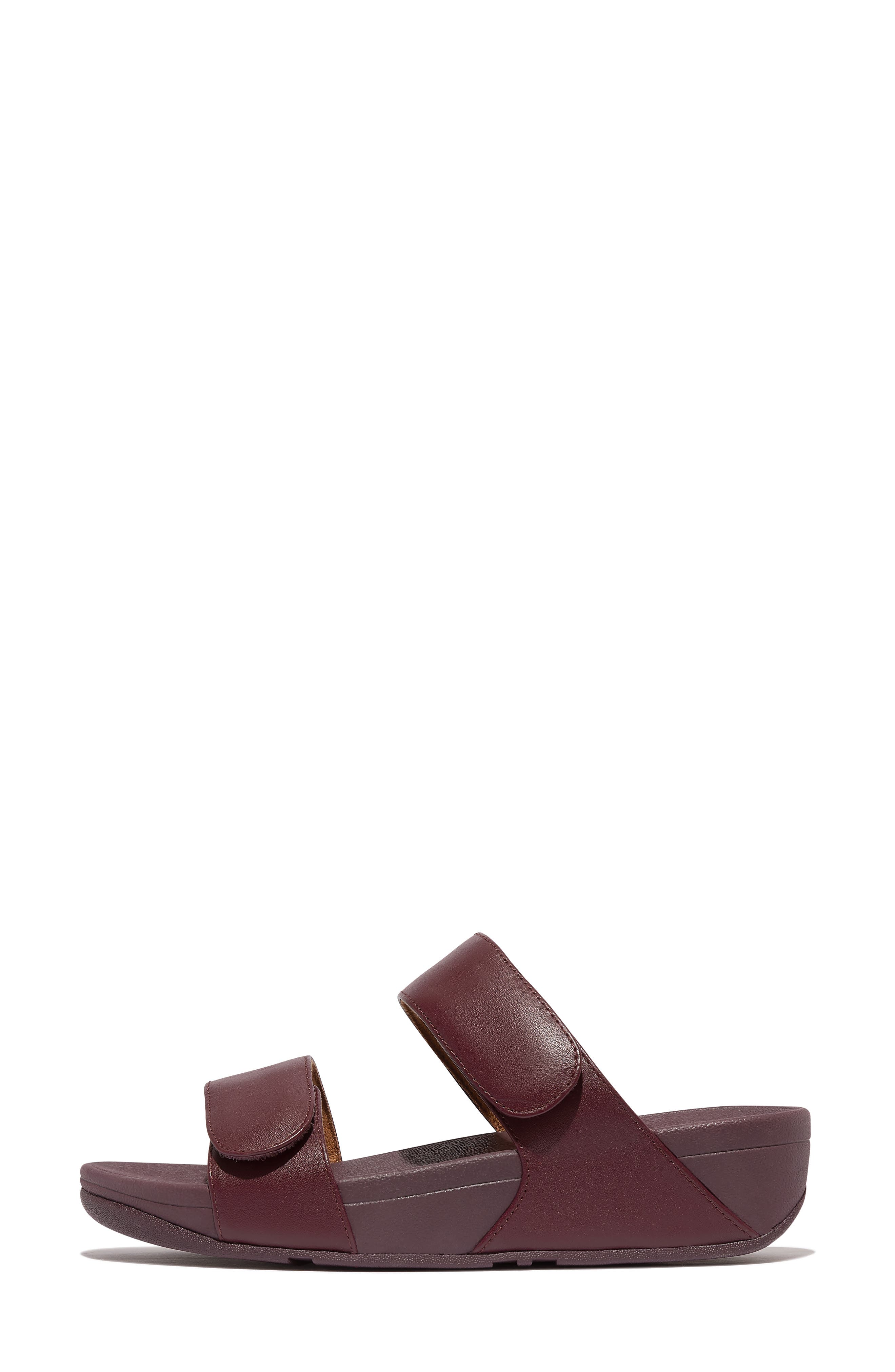 FitFlop Lulu Platform Wedge Slide Sandal, Alternate, color, Mauve Wine