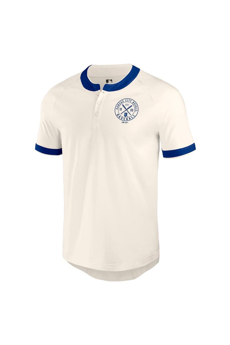 Men's Darius Rucker Collection by Fanatics White Kansas City Royals Henley Raglan T-Shirt, Alternate, color, White