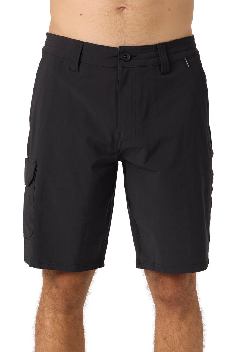 TRVLR Hybrid Cargo Shorts, Main, color, BLACK