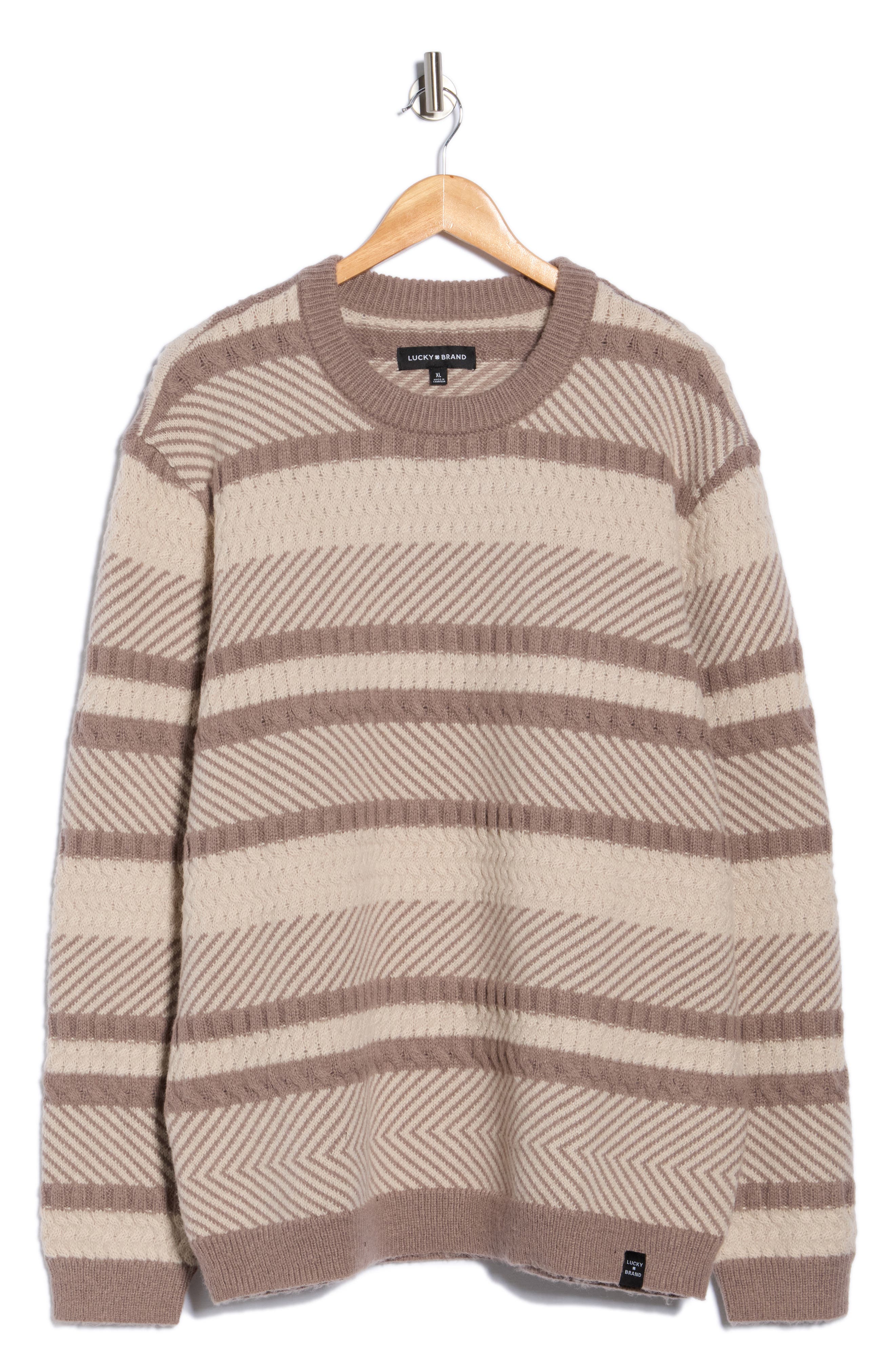 Lucky Brand Mixed Stripe Crewneck Sweater