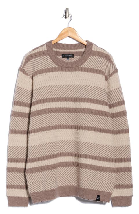 Mixed Stripe Crewneck Sweater