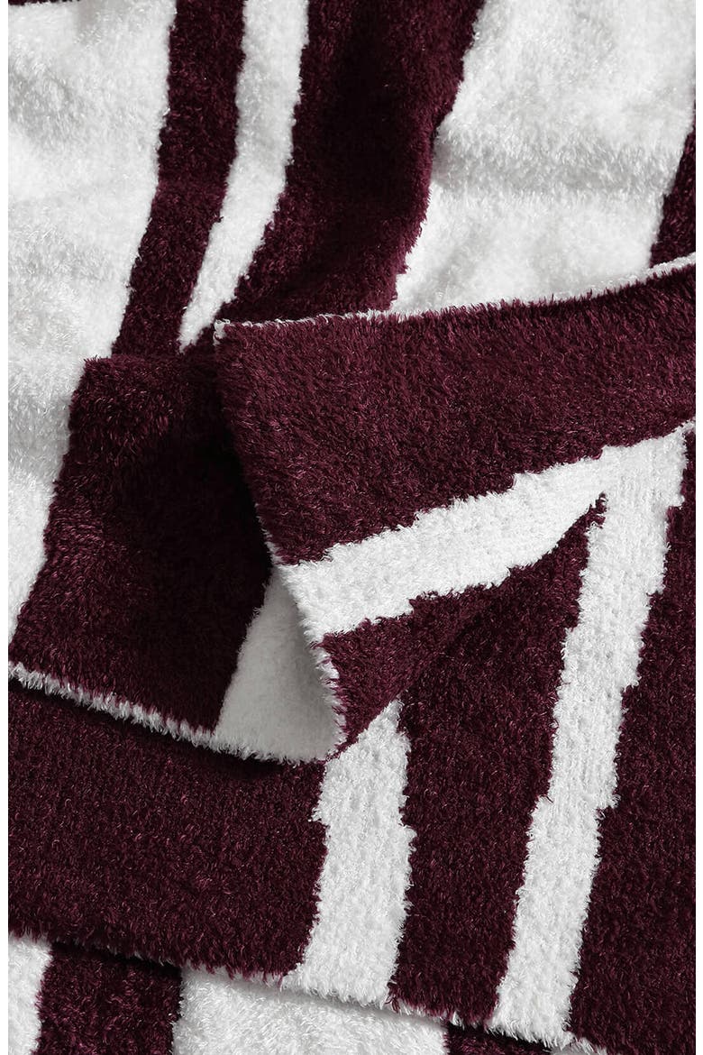 Cloud Silque Woodland Blanket, Alternate, color, WHITE / FIG