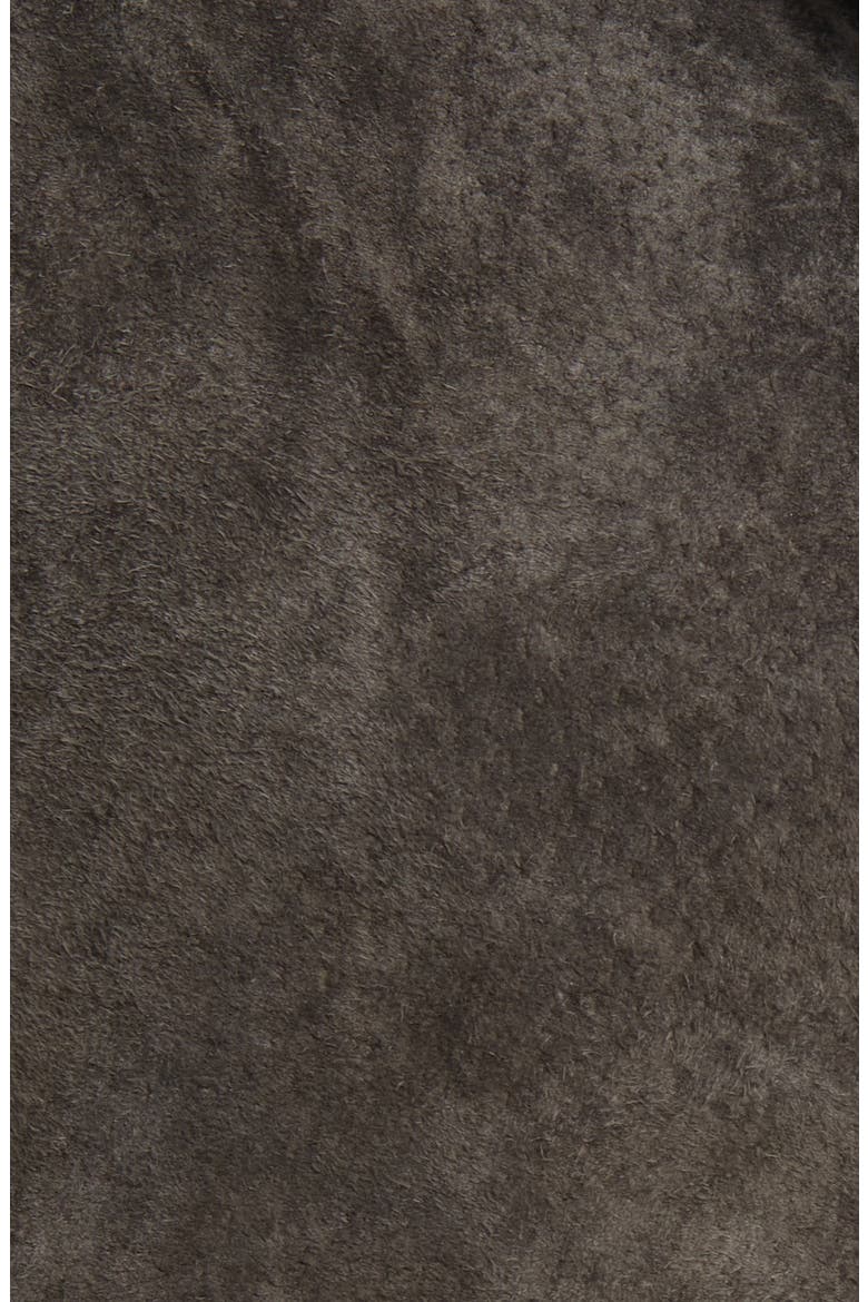 Suede Moto Jacket, Alternate, color, FRENCH GREY