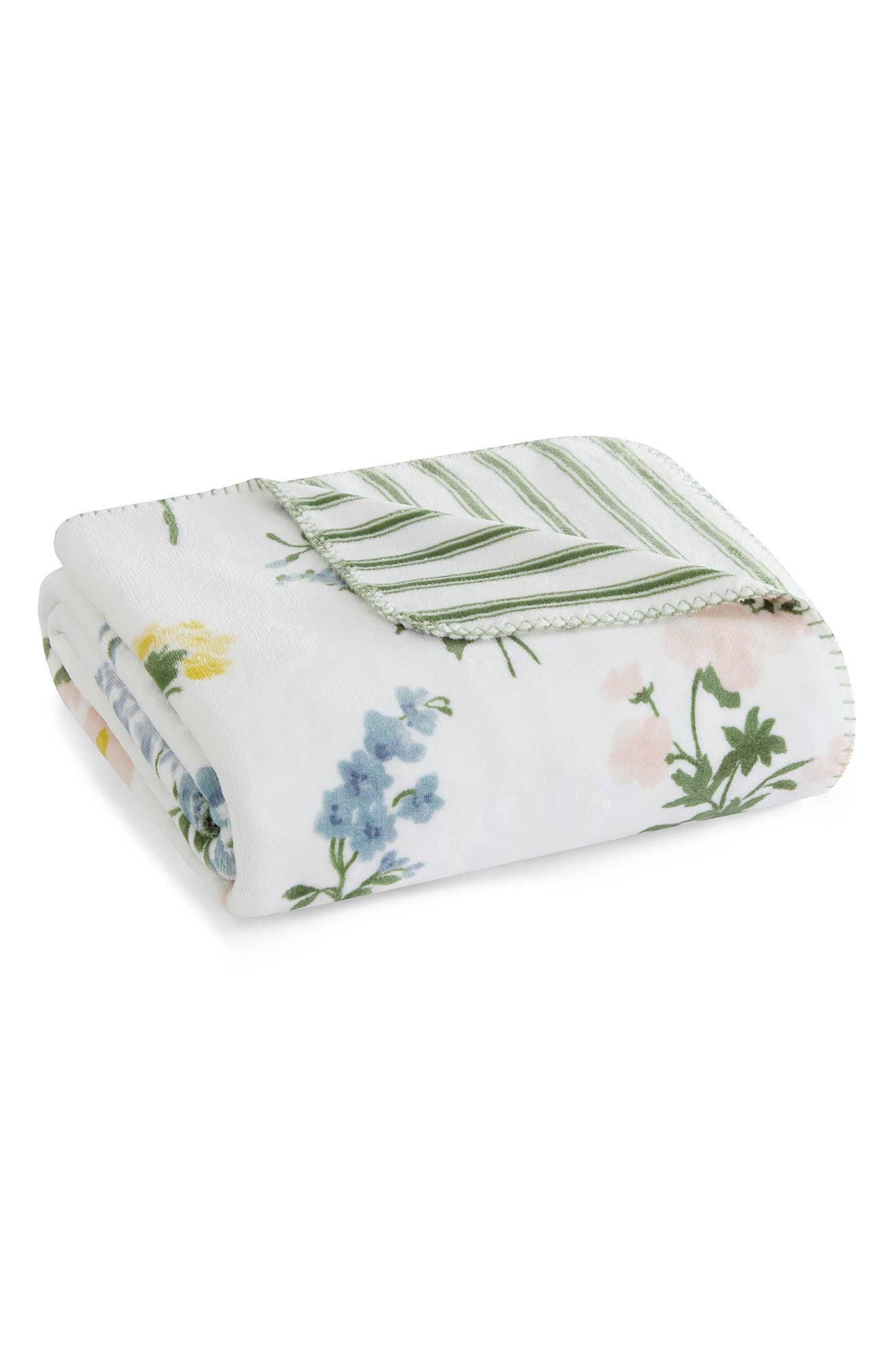 Josephine Reversible Floral Plush Throw