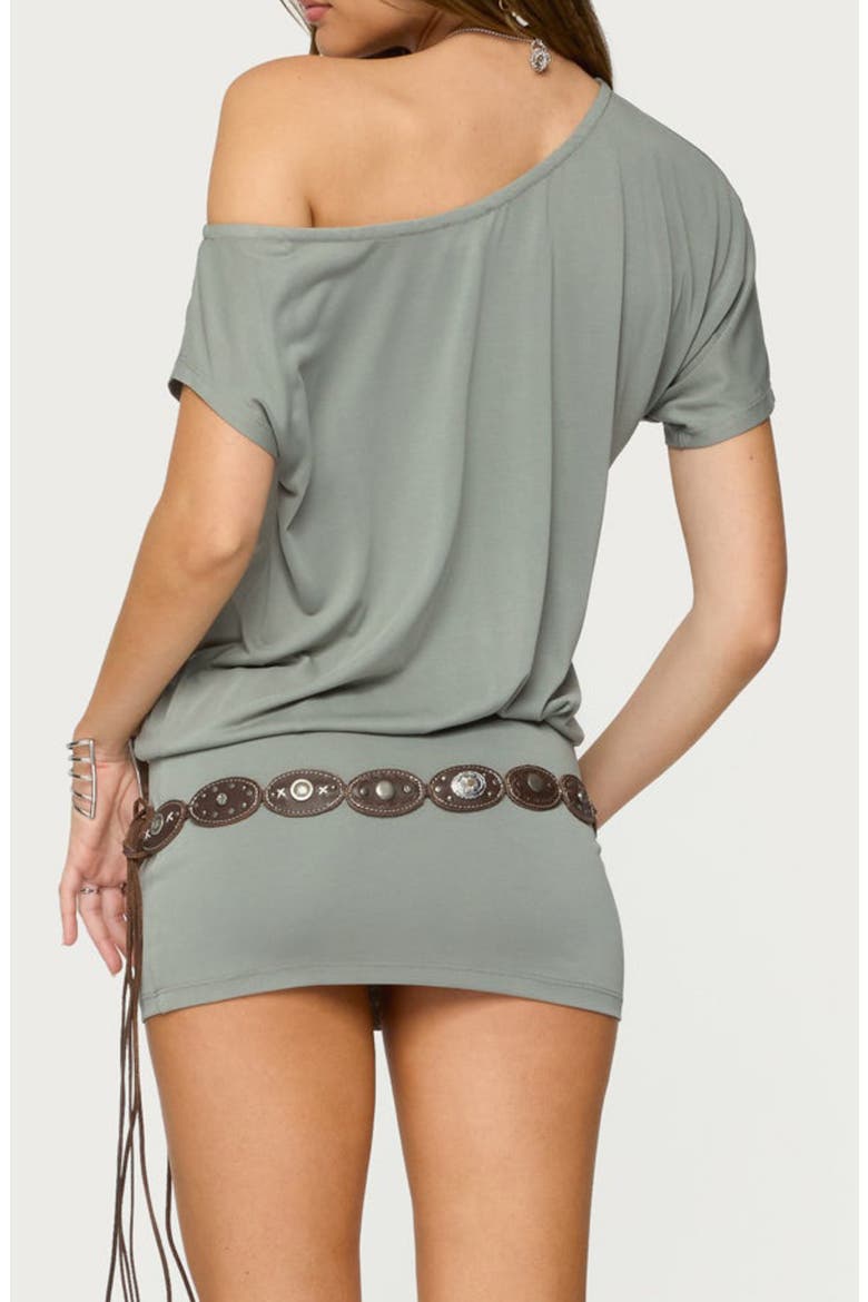 Sevie One-Shoulder Minidress, Alternate, color, OLIVE