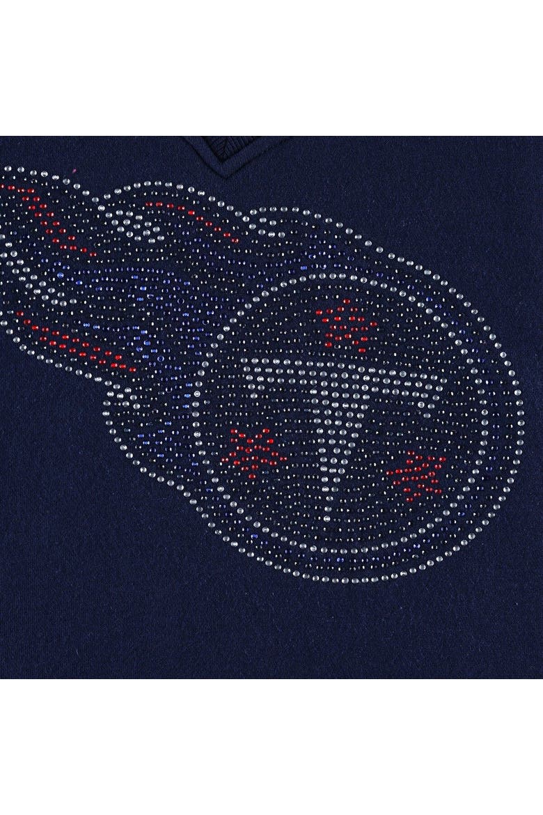 Women's Cuce Navy Tennessee Titans Deep V-Neck Pullover Sweatshirt, Alternate, color, Navy