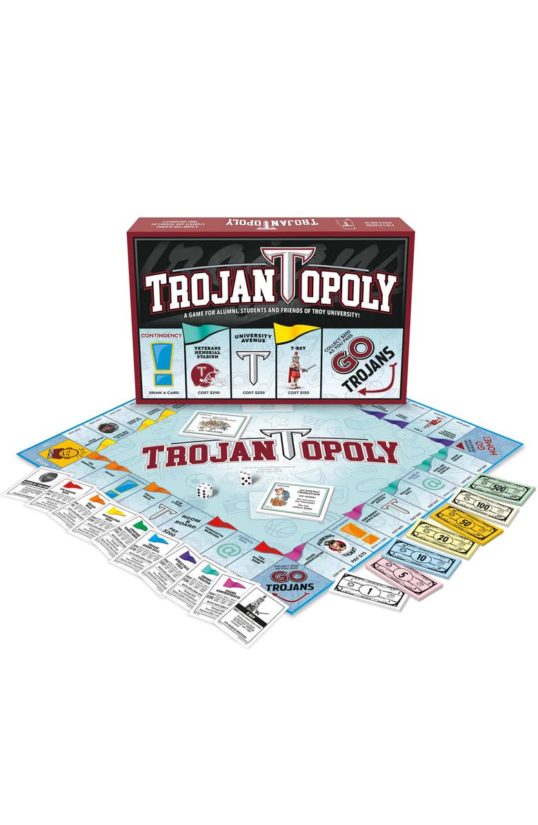 Late for the Sky Troy University Trojanopoly Monopoly Board Game, Alternate, color, Multicolored
