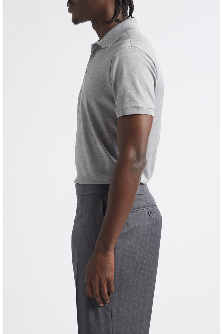 Embroidered Logo Cotton Piqué Polo, Alternate, color, GREY