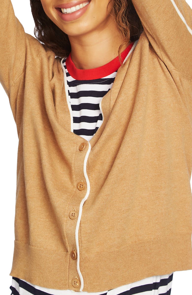 Court & Rowe Elbow Detail Tipped Cardigan, Alternate, color,