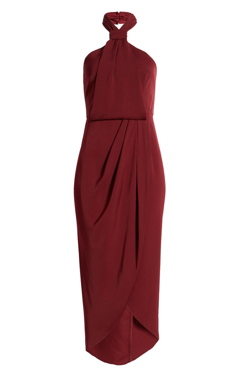 Shona Joy Knotted Tulip Hem Gown, Alternate, color,