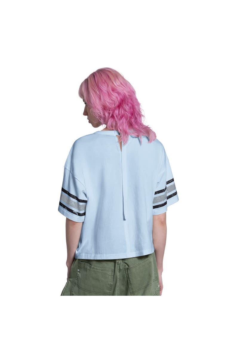 STARTER Women's Starter Light Blue New York Yankees Cropped Hurry Up Offense T-Shirt, Alternate, color, Light Blue