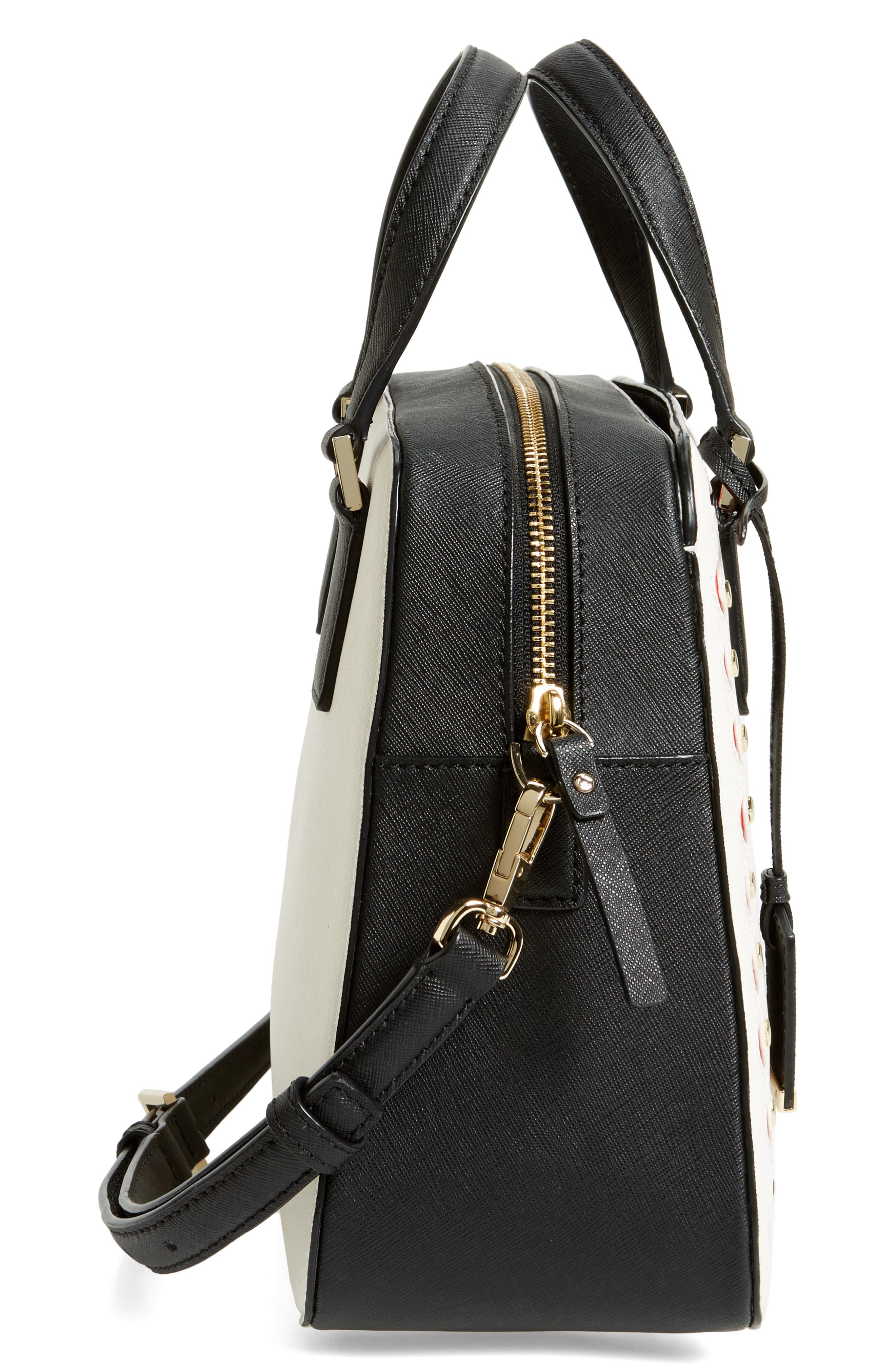 Kate Spade New York cameron street - little babe leather satchel, Alternate, color, 