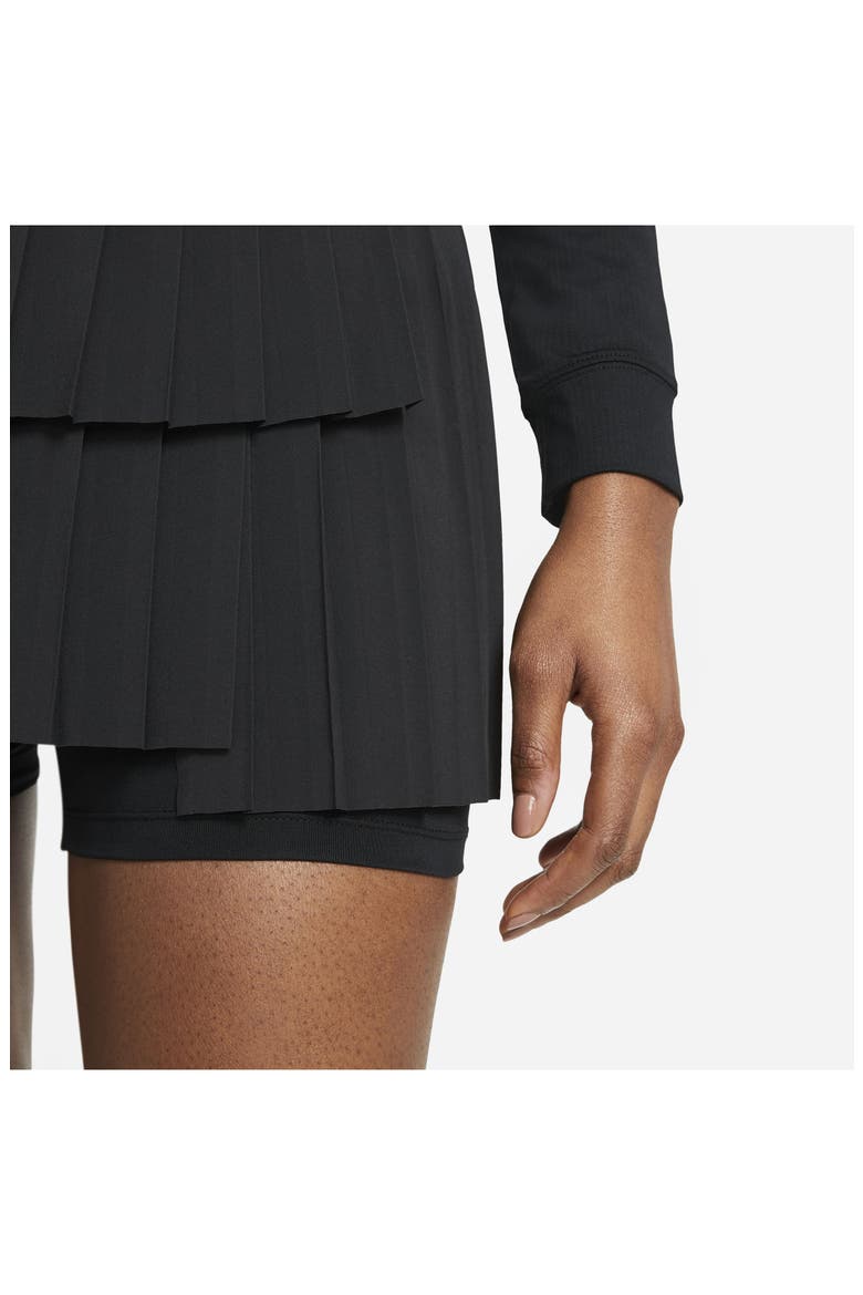 NikeCourt Advantange Pleated Tennis Skirt, Alternate, color, BLACK/BLACK/WHITE