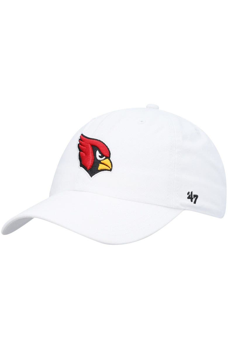 '47 Men's '47 White Arizona Cardinals Clean Up Adjustable Hat, Main, color, White