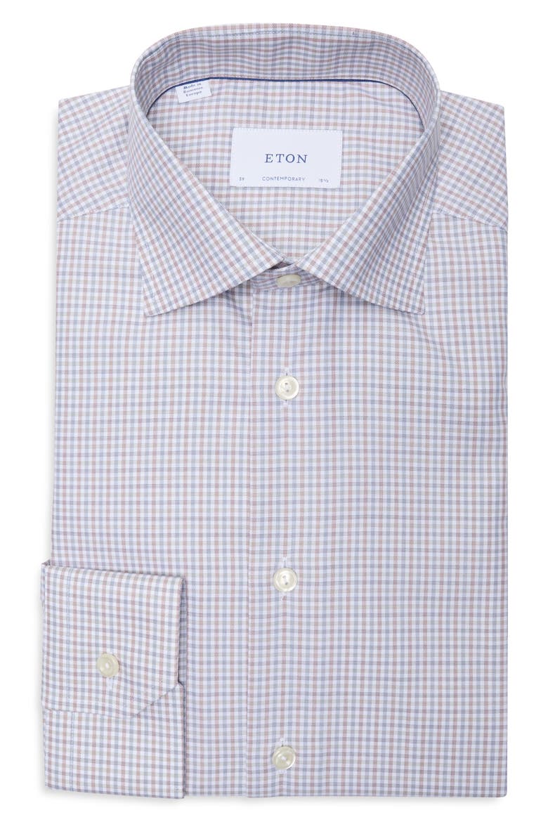 Contemporary Fit Twill Dress Shirt, Alternate, color, MEDIUM RED