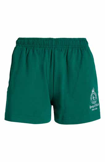 Sporty & Rich Crown Tennis Disco Graphic Cotton Sweat Shorts