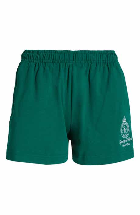 Sporty & Rich Crown Tennis Disco Graphic Cotton Sweat Shorts