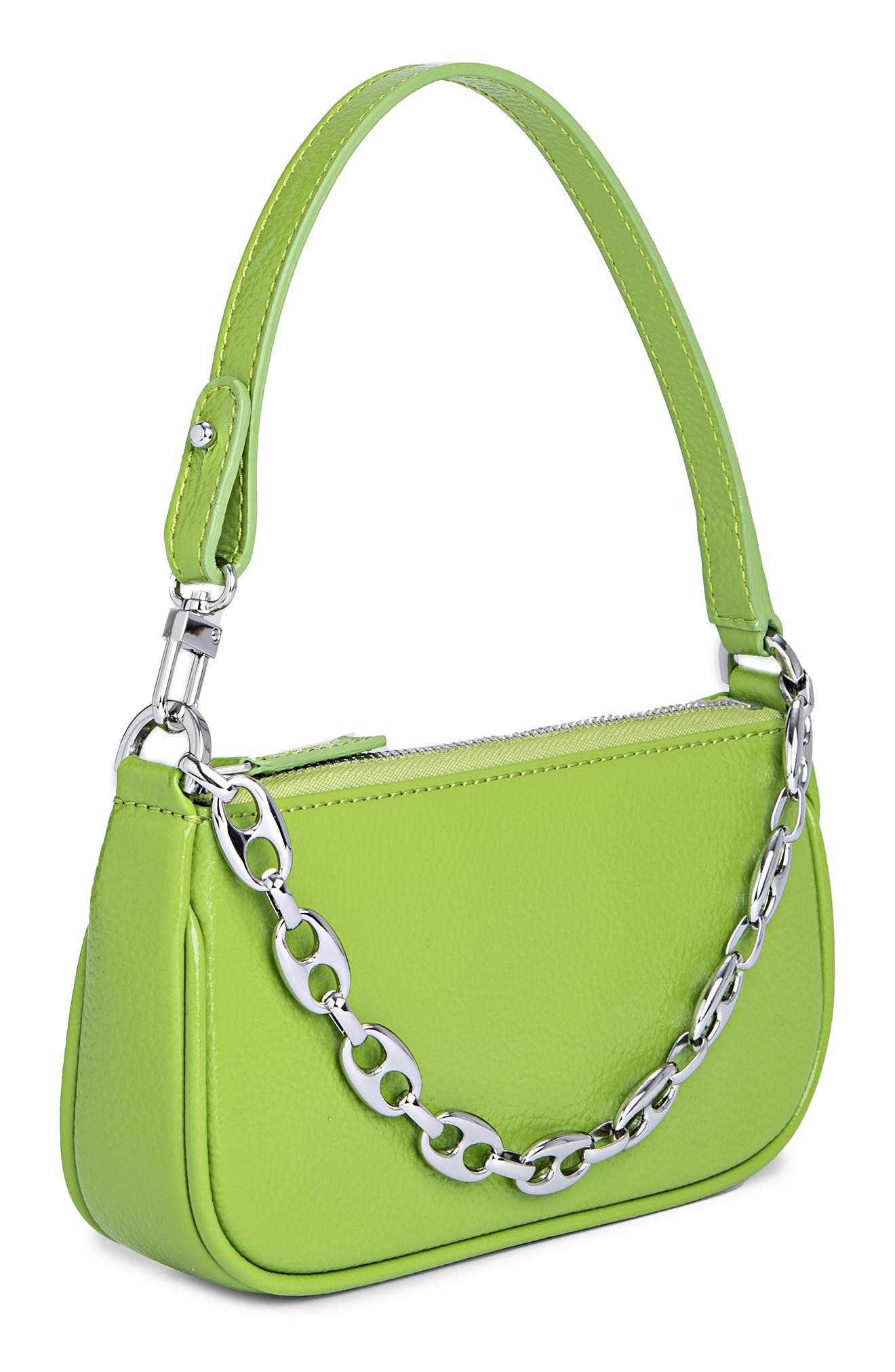 Mini Rachel Leather Shoulder Bag, Main, color, PISTACHIO