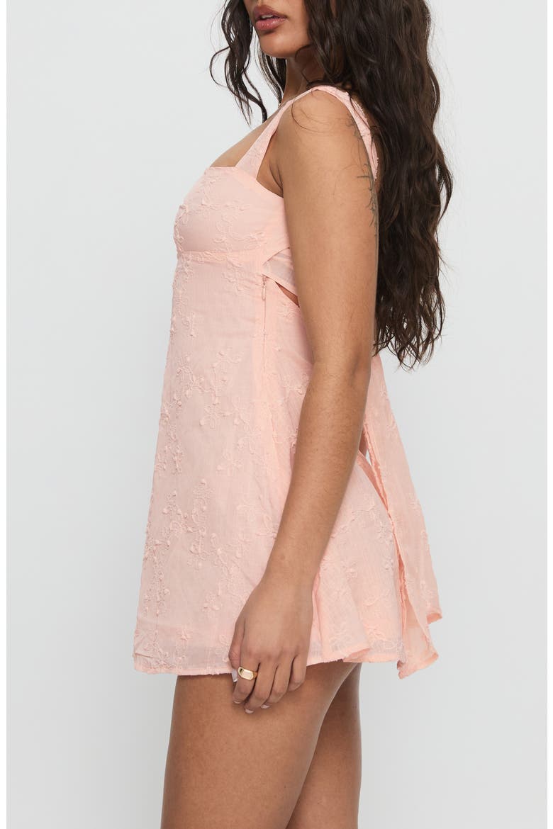 Mcbeath Floral Jacquard Minidress, Alternate, color, LIGHT PINK