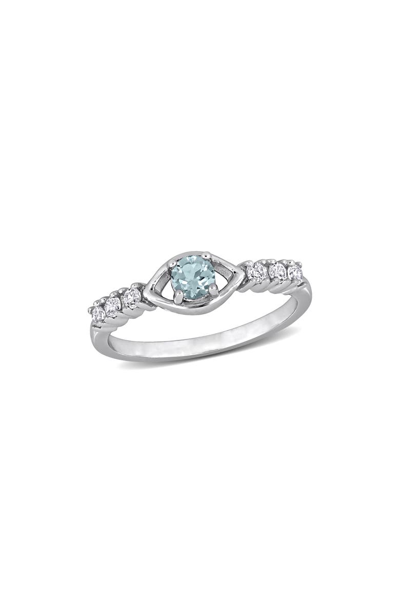 DELMAR Sky Blue Topaz & White Sapphire Ring, Main, color, Blue