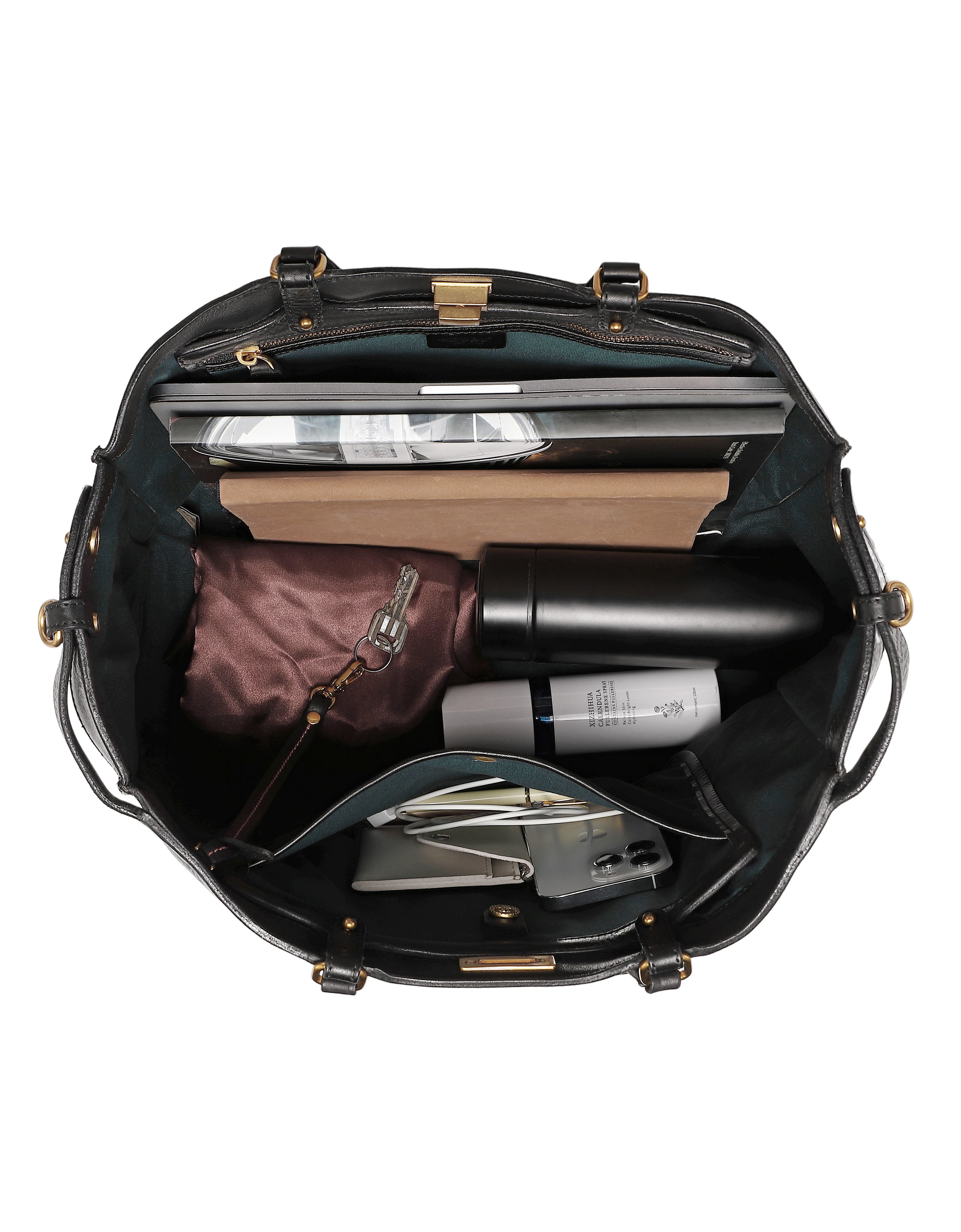 OLD TREND Ixia Genuine Leather Jet Set Travel Tote, Alternate, color, Taupe