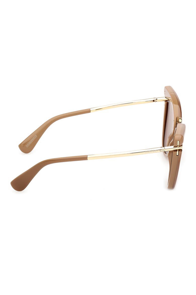 55mm Cat Eye Sunglasses, Alternate, color, CAMEL / RUTHENIUM / SMOKE