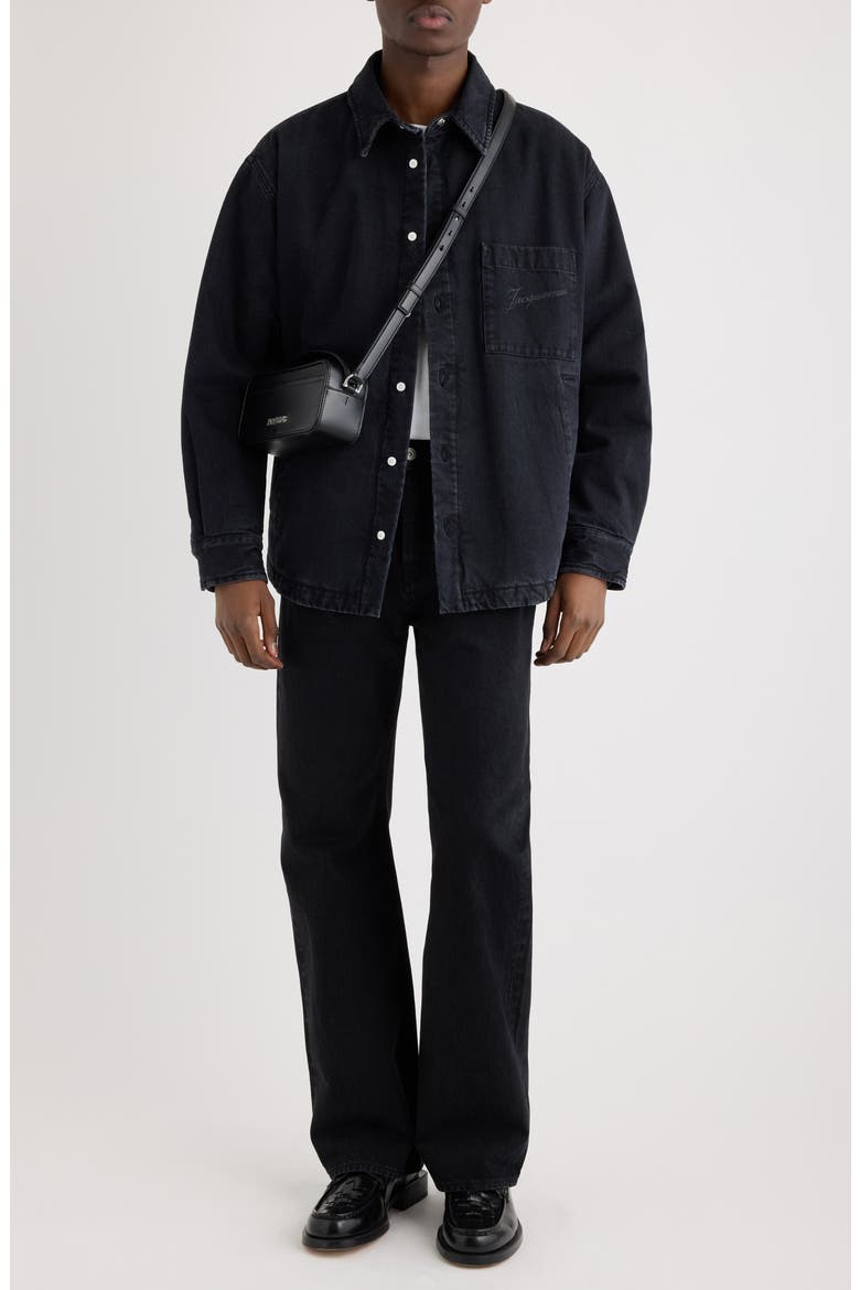 La Chemise Boulanger Oversize Denim Shirt Jacket, Alternate, color, BLACK 990