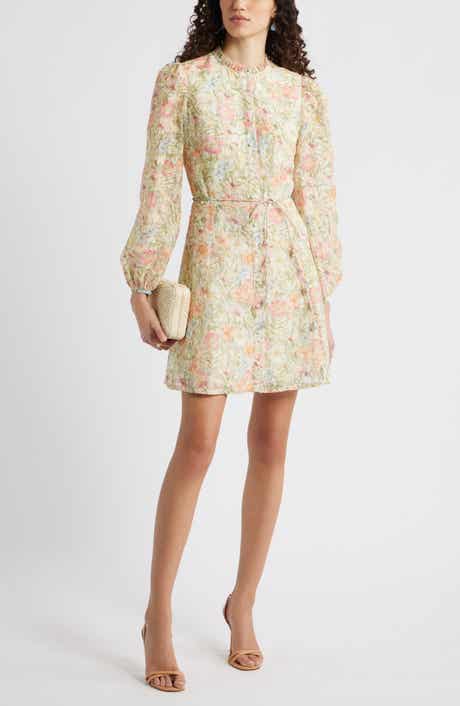 Floral Embroidered Button-Up Shirtdress