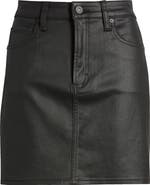 HIDDEN JEANS Coated High Waist Denim Skirt