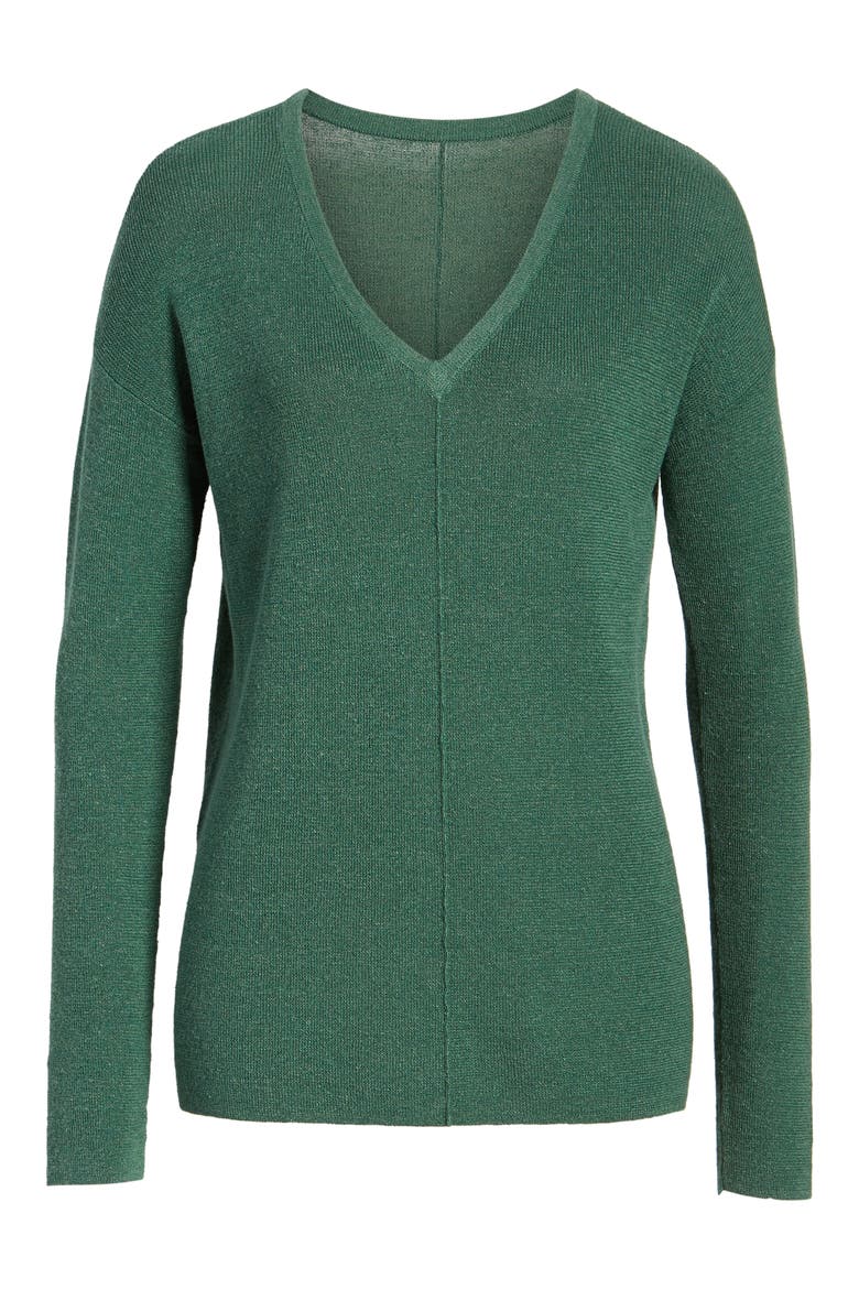 V-Neck Sweater, Alternate, color, GREEN SMOKE