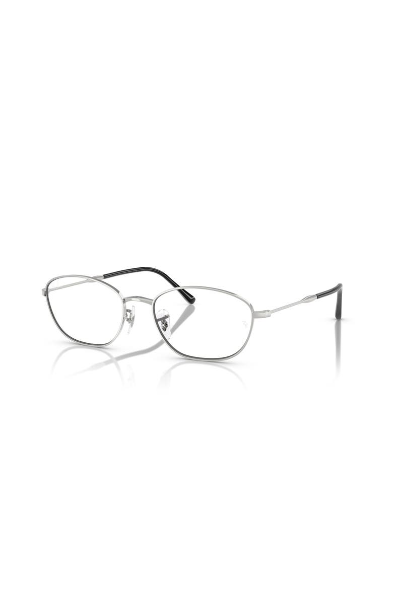 Ray-Ban 55mm Irregular optical glasses, Main, color, Silver