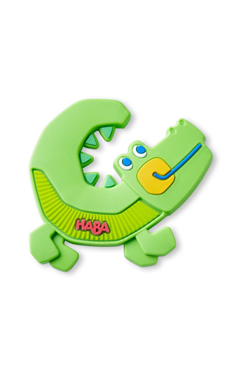 HABA Crocodile Silicone Teething and Grasping Baby Toy, Main, color, Multi