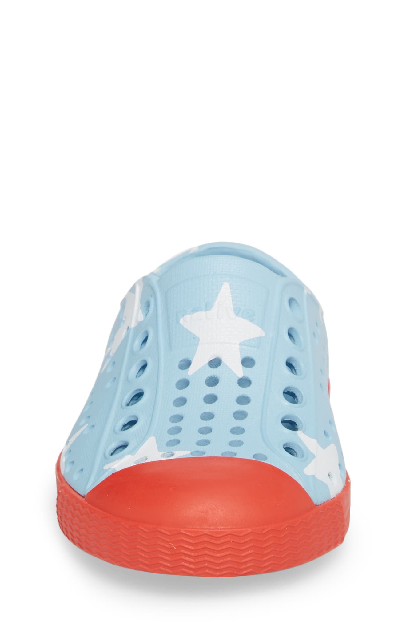 Jefferson Quartz Slip-On Vegan Sneaker, Alternate, color, SKY BLUE/ TORCH RED/ BIG STAR