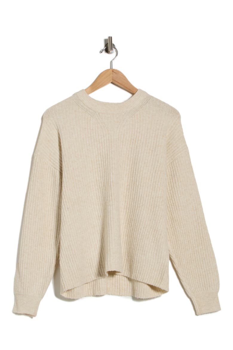 Onema Long Sleeve Crewneck Knit Sweater, Alternate, color, BIRCH MELANGE