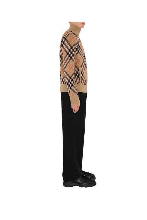 Burberry Check Wool Mohair Blend Jacket In Brown