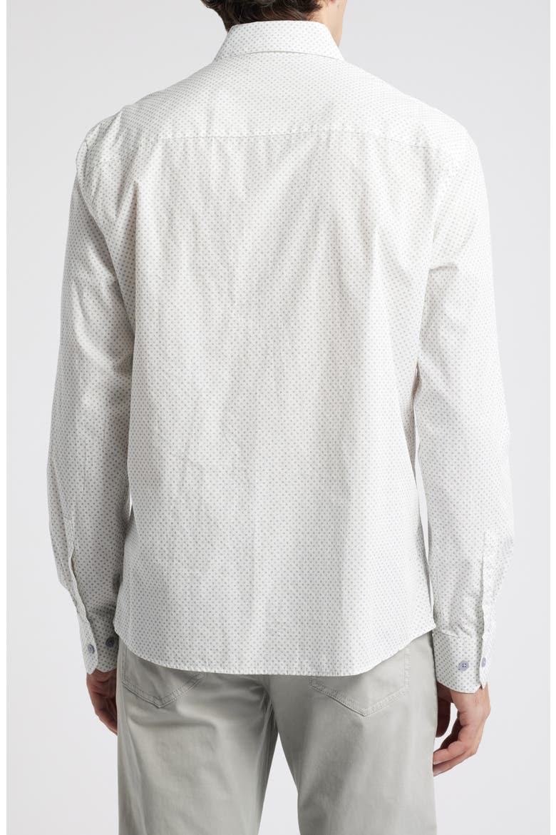 Evender Microdot Print Button-Up Shirt, Alternate, color, WHITE