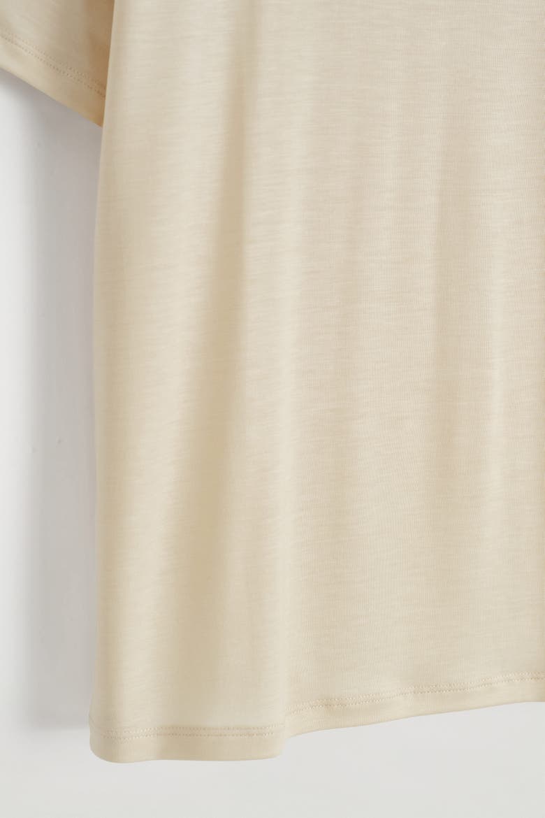 Relaxed Scoop-Neck T-Shirt, Alternate, color, LIGHT BEIGE