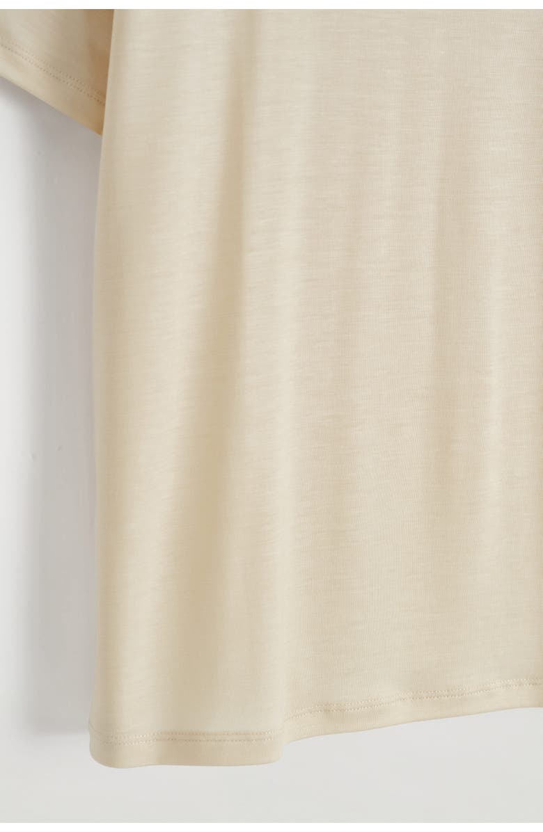 COS Relaxed Scoop-Neck T-Shirt, Alternate, color, Light Beige