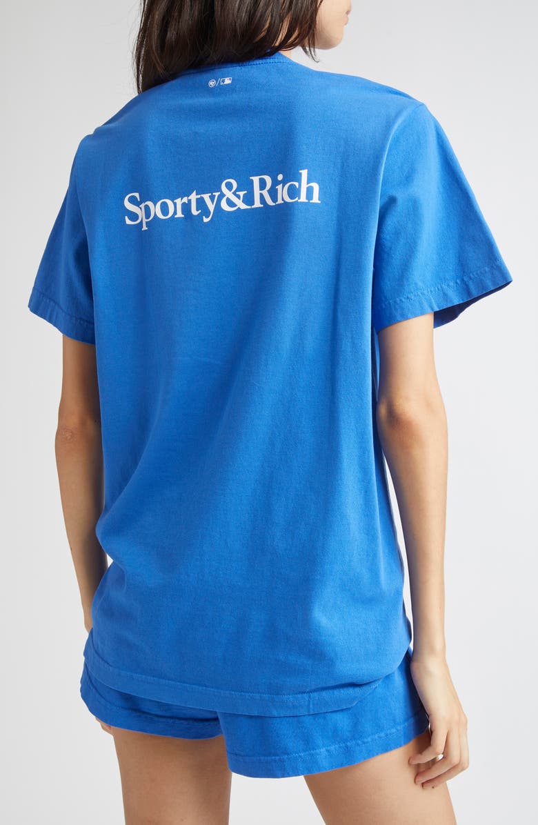 Sporty & Rich x LA Dodgers Serif Cotton T-Shirt, Alternate, color, 