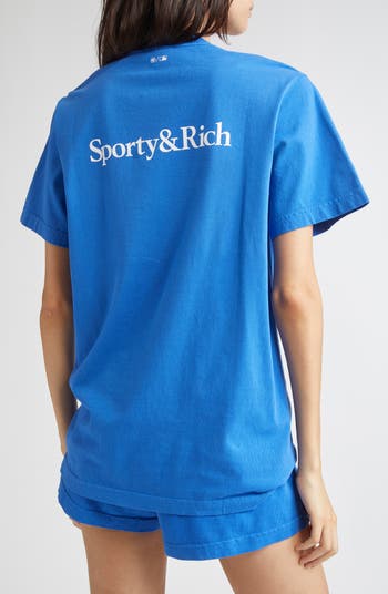 Sporty & Rich Dodger Blue Tシャツ Dodgers Serif T-Shirt - Team Blue/White – Sporty & Rich