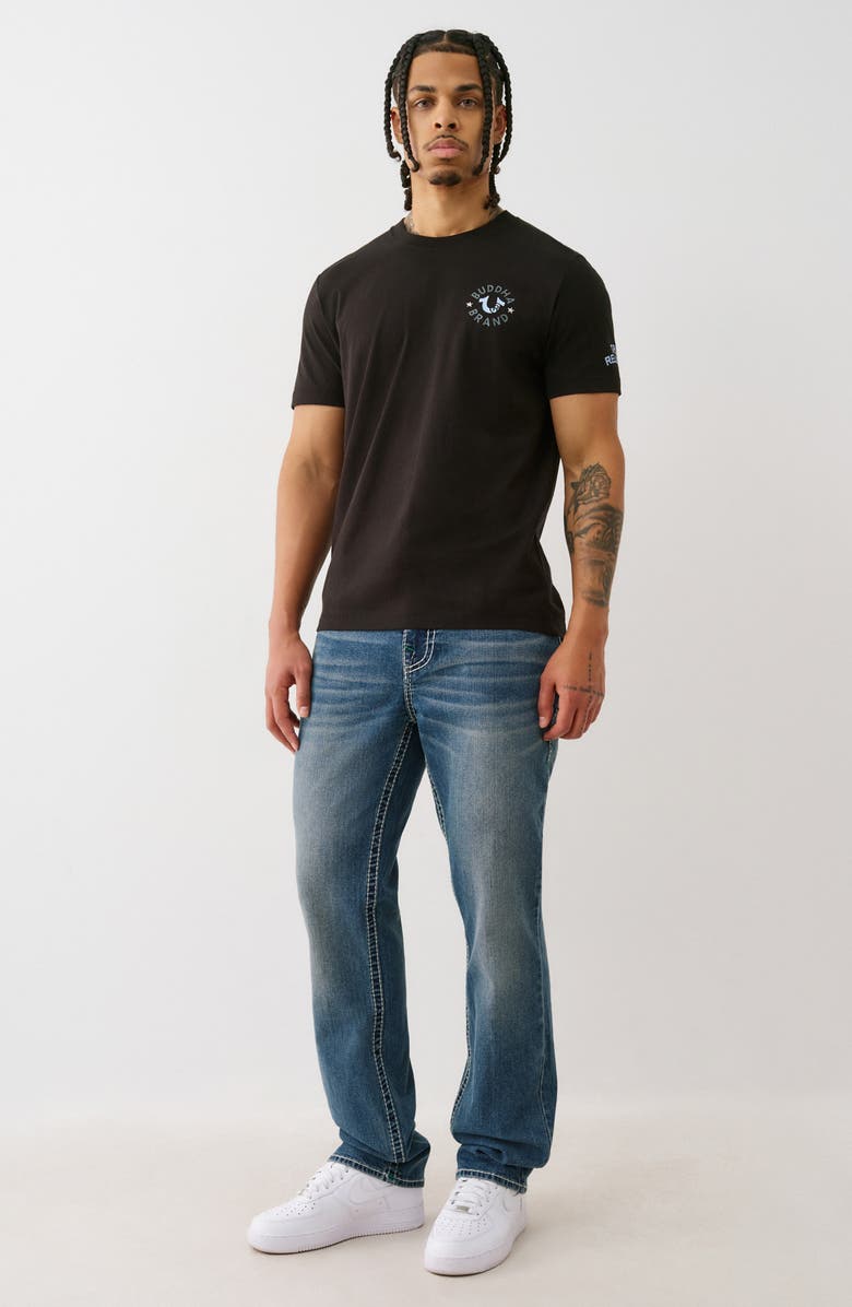 True Religion Ricky Flap Pocket Straight Leg Jeans, Alternate, color, Medium Muggy