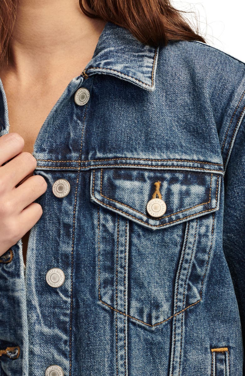 Lucky Brand Tomboy Denim Trucker Jacket, Alternate, color, Altavista