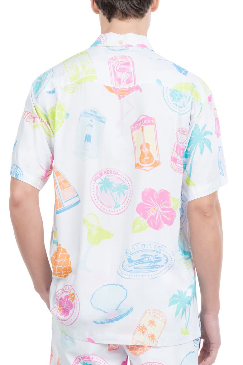 Margaritaville by Kenny Flowers - The Changes in Latitude - Short Sleeve Shirt, Alternate, color, White