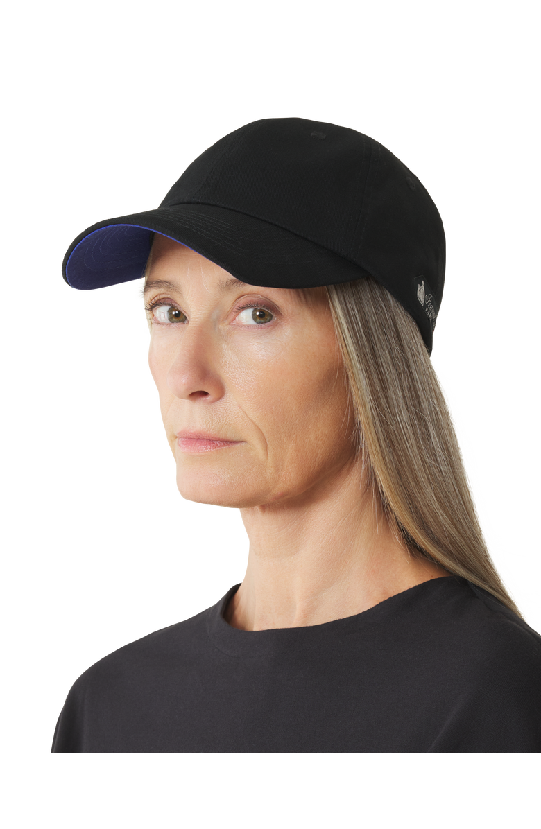 Lanvin Label Cotton Cap, Alternate, color, Black