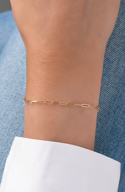 Zoe Lev Paper Clip Chain Bracelet In Gold