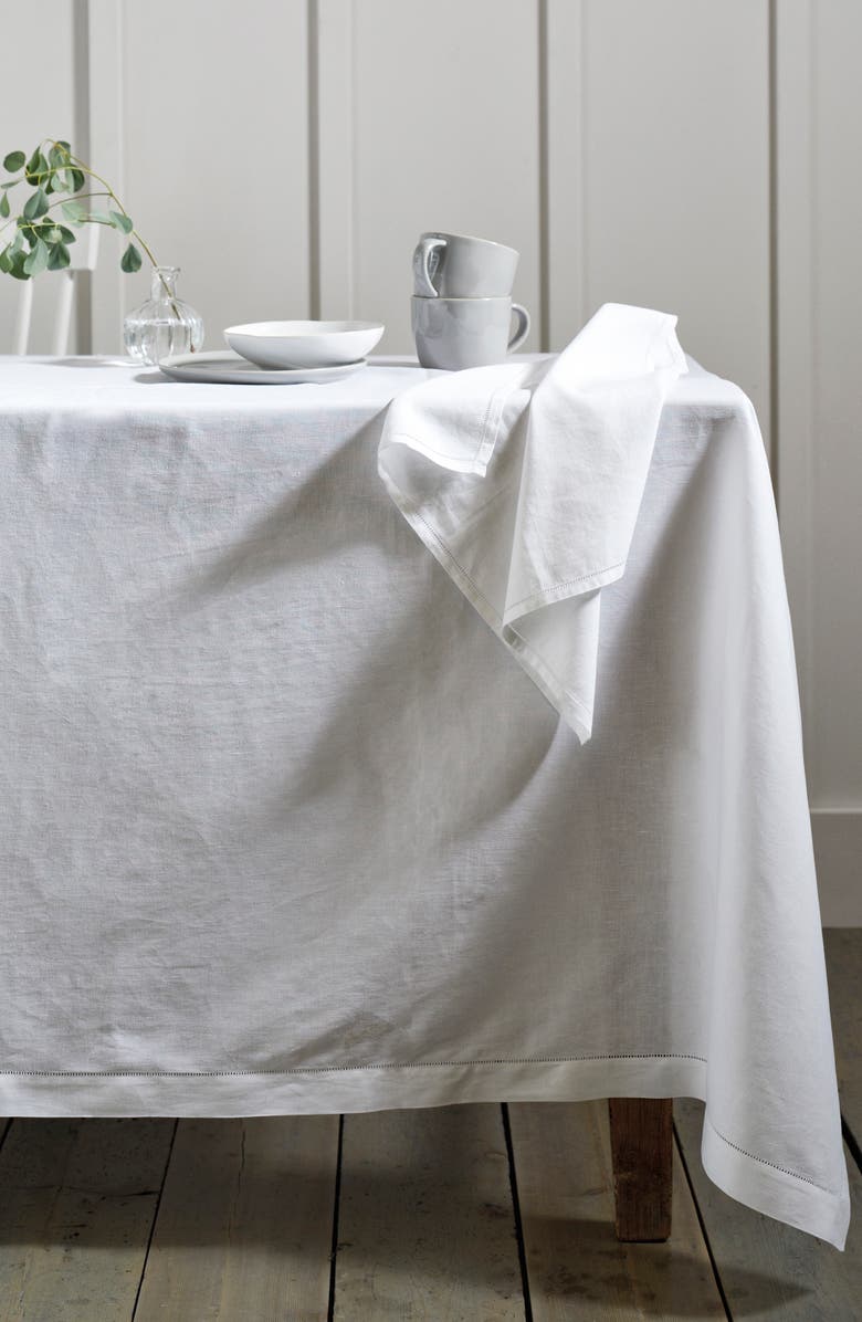 The White Company Seville Linen & Cotton Tablecloth, Main, color, 