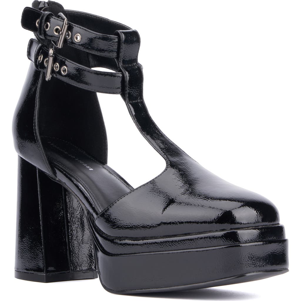 FASHION TO FIGURE FASHION TO FIGURE MARIA PLATFORM ANKLE STRAP PUMP