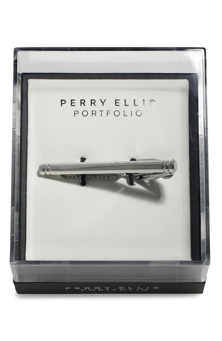 Perry Ellis Silver Tie Bar, Main, color, Silver